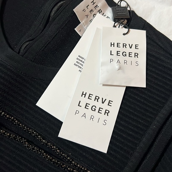 NWT - Herve Leger Ottoman Mini Dress (Still in Original Packaging) Sz. L - Picture 6 of 9